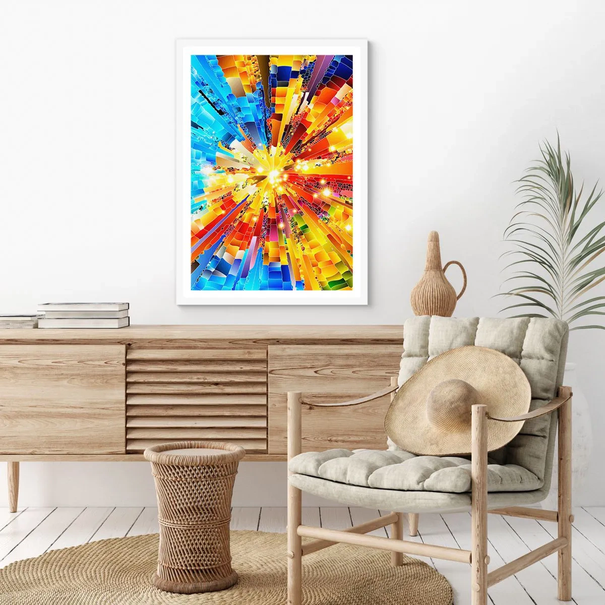 Affiche dans un cadre blanc - Poster - In medias res - 40x50 cm