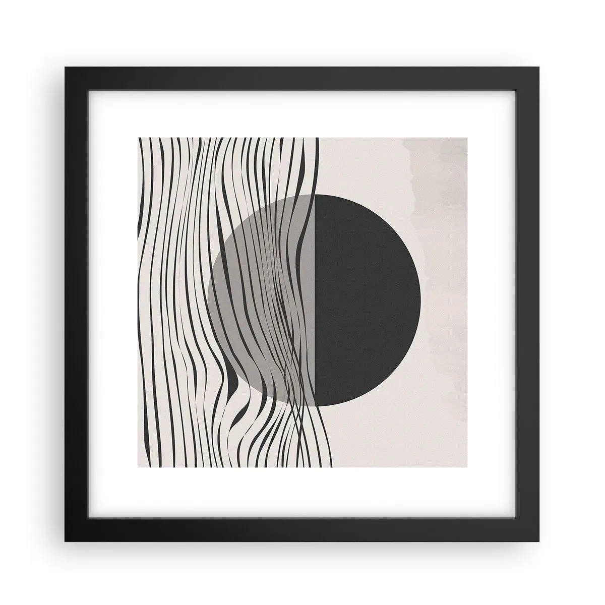 Affiche dans un cadre noir - Poster - Demi composition - 30x30 cm
