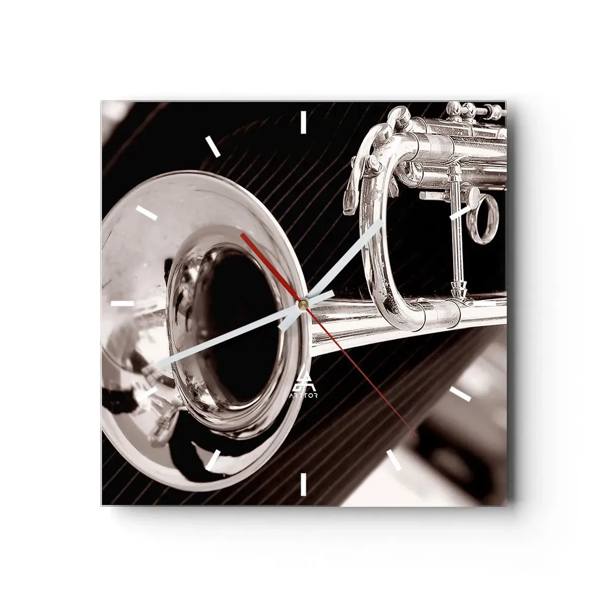 Horloge murale - Pendule murale - Voyage musical vers les années 30 - 40x40 cm