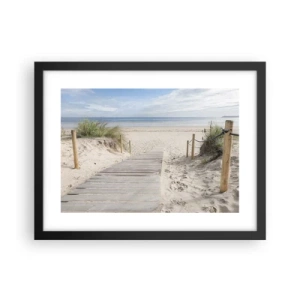 Affiche dans un cadre noir - Poster - A l'horizon - 40x30 cm