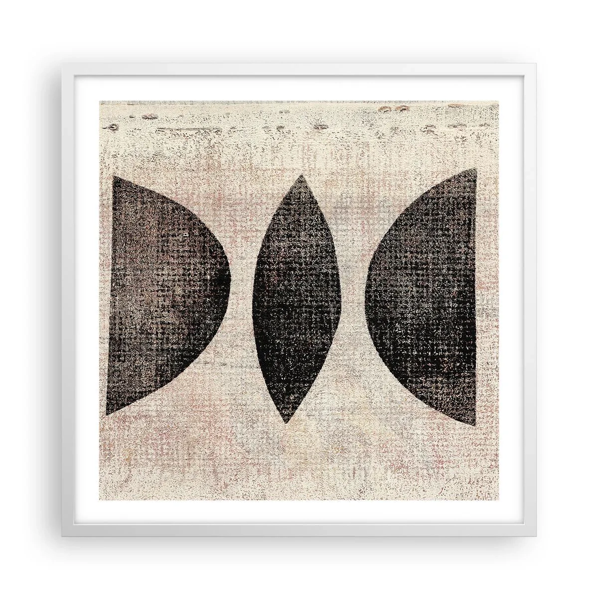 Affiche dans un cadre blanc - Poster - Abstraction ethnique - 60x60 cm