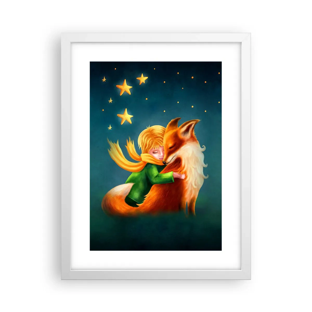 Affiche dans un cadre blanc - Poster - Petit Prince - 30x40 cm