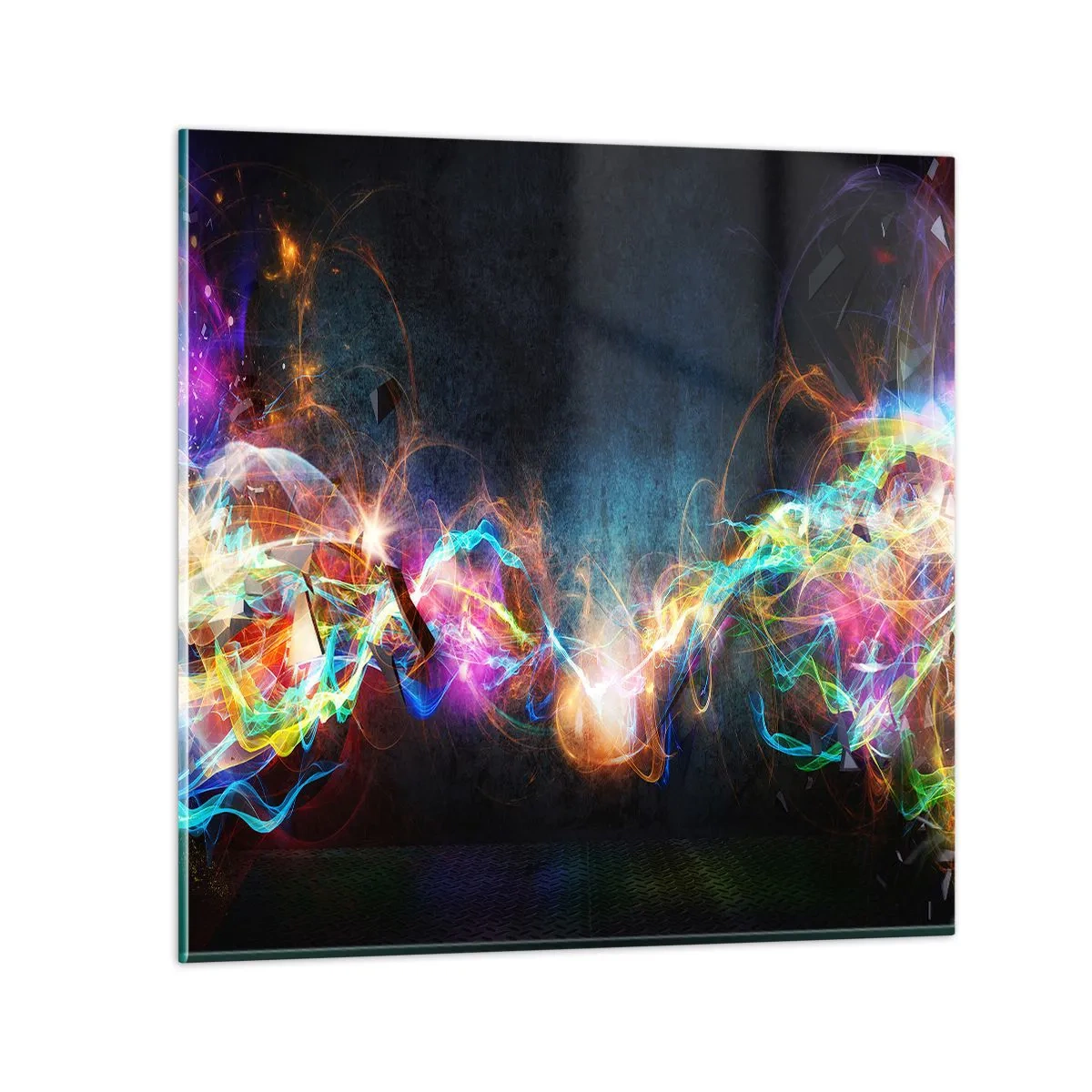 Impression sur verre - Image sur verre - Joyeusement contre l'obscurité - 70x70 cm