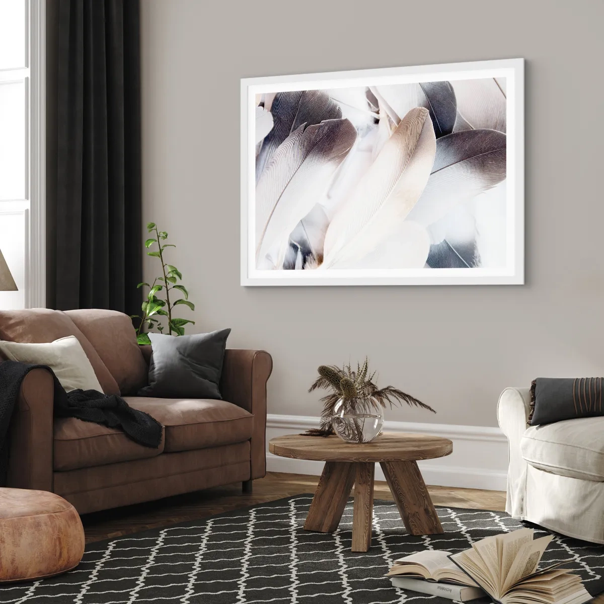 Affiche dans un cadre blanc - Poster - Presque angélique - 70x50 cm