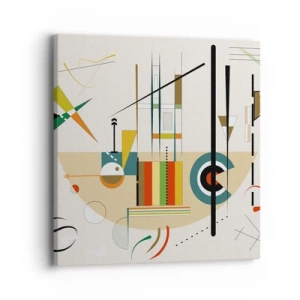 Impression sur toile - Image sur toile - Et le monde s’amuse - 40x40 cm