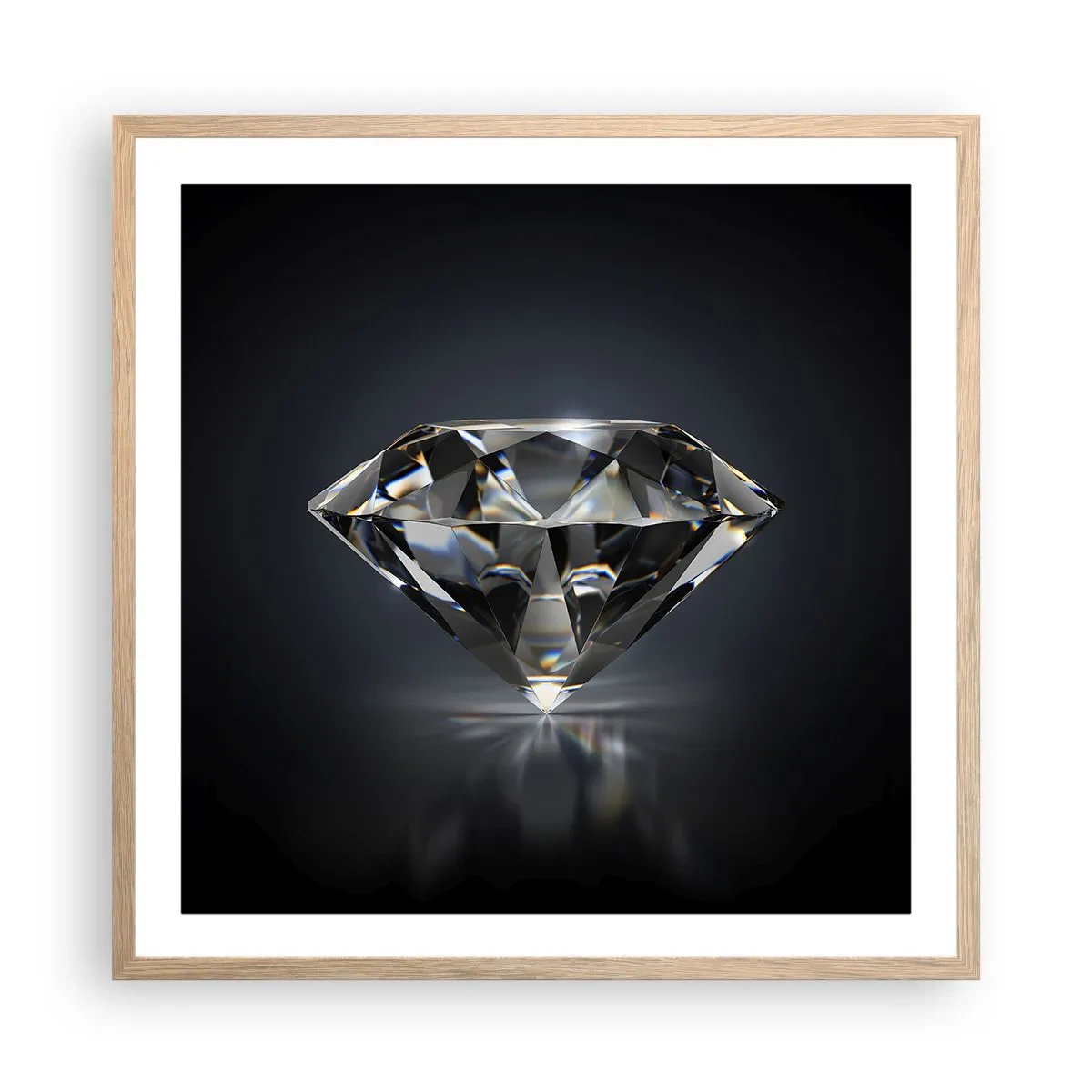 Affiche dans un chêne clair - Poster - La meilleure amie - 60x60 cm