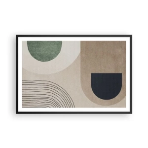 Affiche dans un cadre noir - Poster - La douceur de l'ovale - 91x61 cm