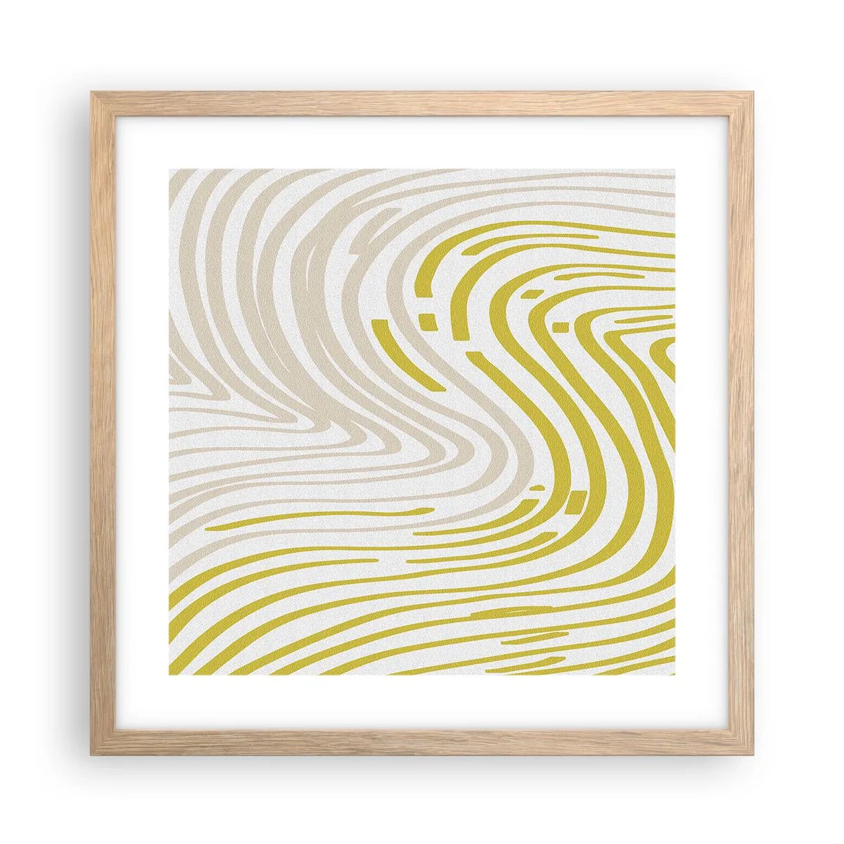 Affiche dans un chêne clair - Poster - Une composition au léger virage - 40x40 cm