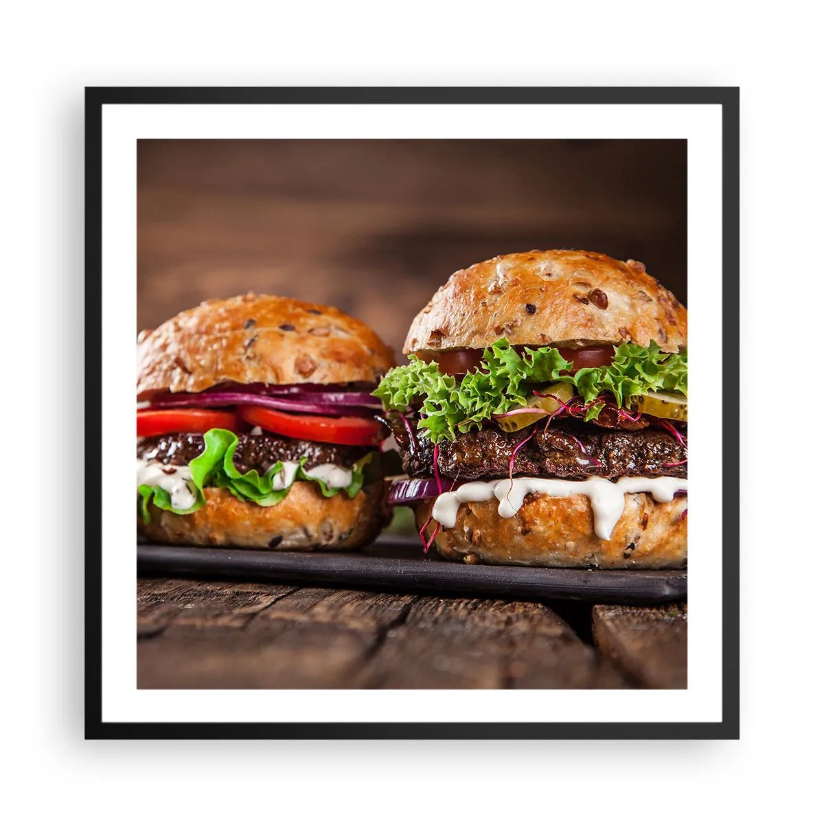 Affiche dans un cadre noir - Poster - American dream - 60x60 cm