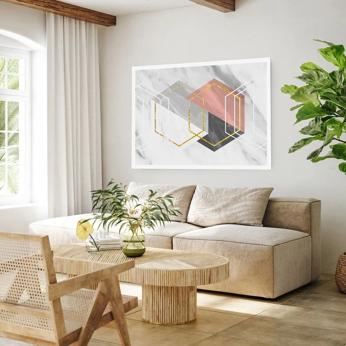 Affiche - Poster - Composition en chaîne - 50x40 cm