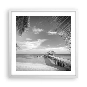 Affiche dans un cadre blanc - Poster - Souvenirs ou rêve? - 50x50 cm