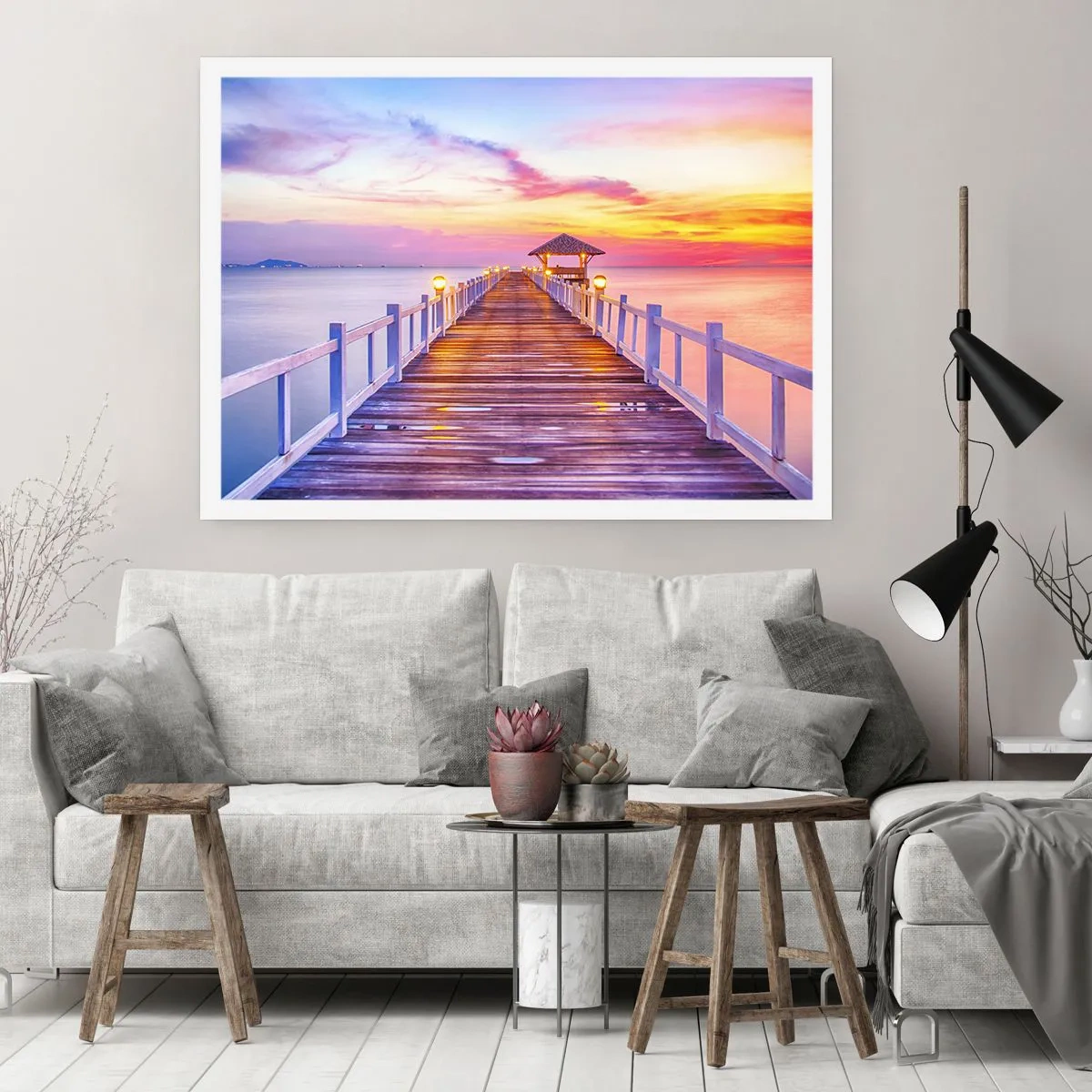 Affiche - Poster - Le silence lilas-doré du soir - 70x50 cm