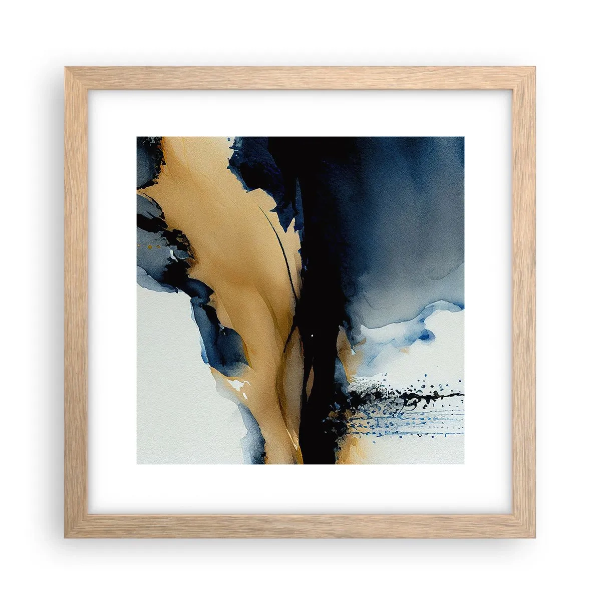 Affiche dans un chêne clair - Poster - Derrière le rideau - 30x30 cm