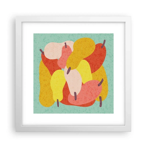 Affiche dans un cadre blanc - Poster - Essayez le soleil d'été - 30x30 cm