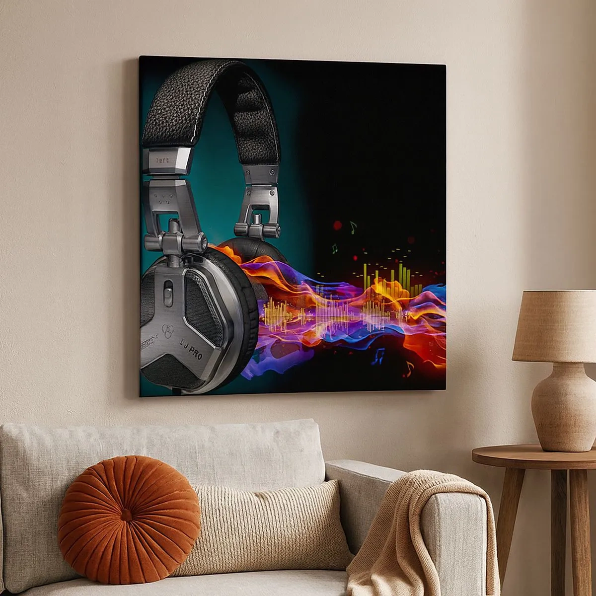 Impression sur toile - Image sur toile - Dans le feu de la musique - 30x30 cm