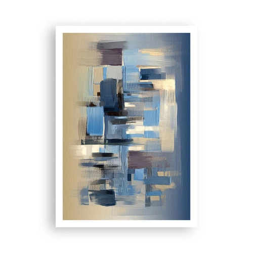 Affiche - Poster - Construction bleue - 70x100 cm