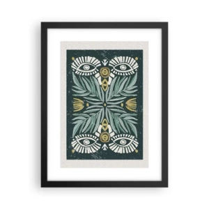 Affiche dans un cadre noir - Poster - Comme une découpe folklorique - 30x40 cm