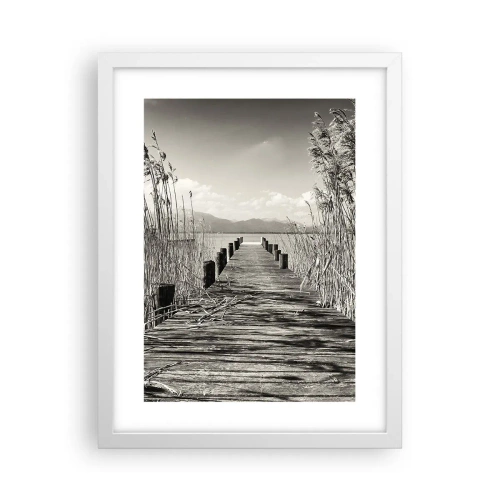 Affiche dans un cadre blanc - Poster - Dans le calme de l'herbe - 30x40 cm