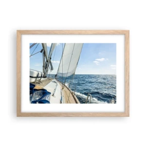 Affiche dans un chêne clair - Poster - Ohé, l'aventure - 40x30 cm