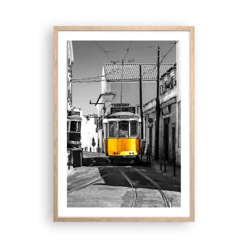 Affiche dans un chêne clair - Poster - L'âme de Lisbonne - 50x70 cm
