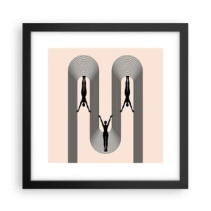 Affiche dans un cadre noir - Poster - Les jambes en l’air - 30x30 cm