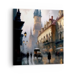 Impression sur toile - Image sur toile - Le charme d'une soirée pragoise - 70x70 cm