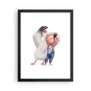 Affiche dans un cadre noir - Poster - Plan de grand voyage - 30x40 cm