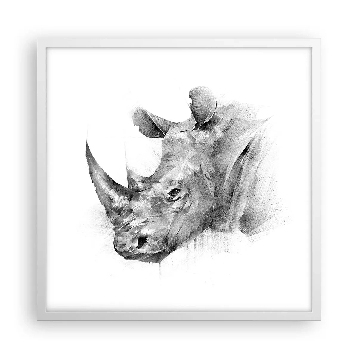 Affiche dans un cadre blanc - Poster - Potrait africain - 50x50 cm