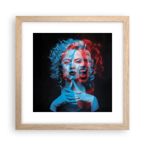 Affiche dans un chêne clair - Poster - Alter ego - 30x30 cm