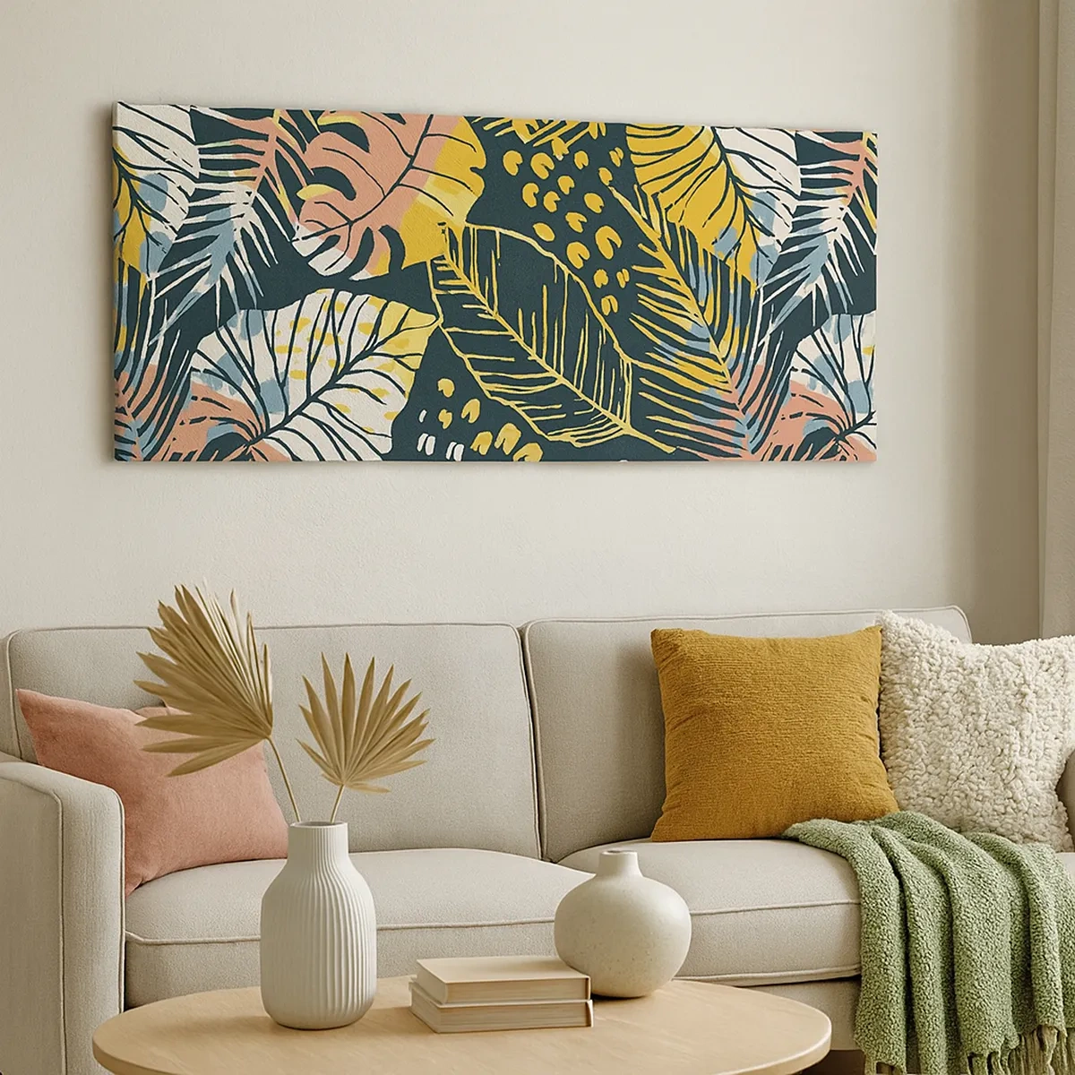 Impression sur toile - Image sur toile - Fantaisie feuillue - 30x30 cm