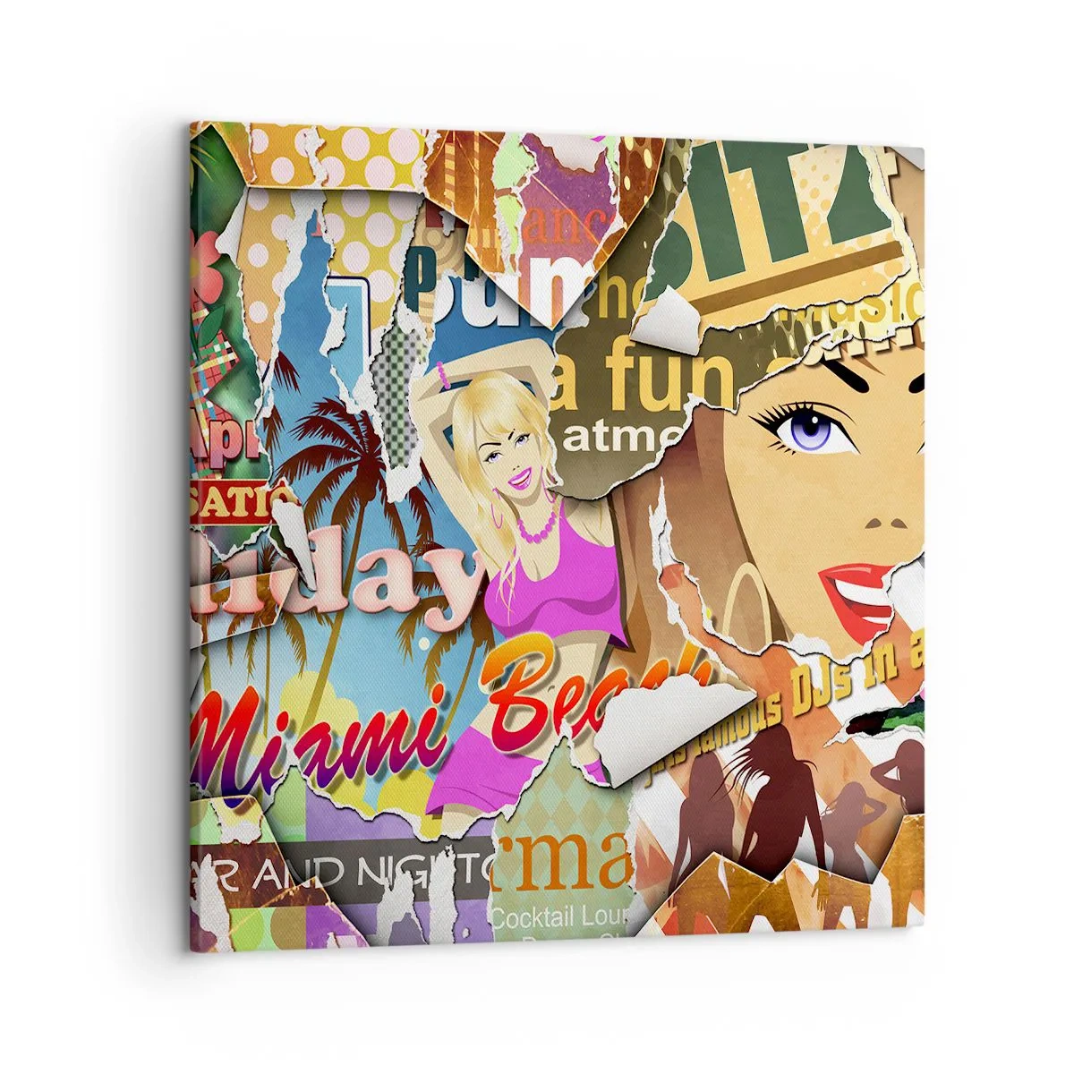 Impression sur toile - Image sur toile - Souvenirs de vacances - 50x50 cm