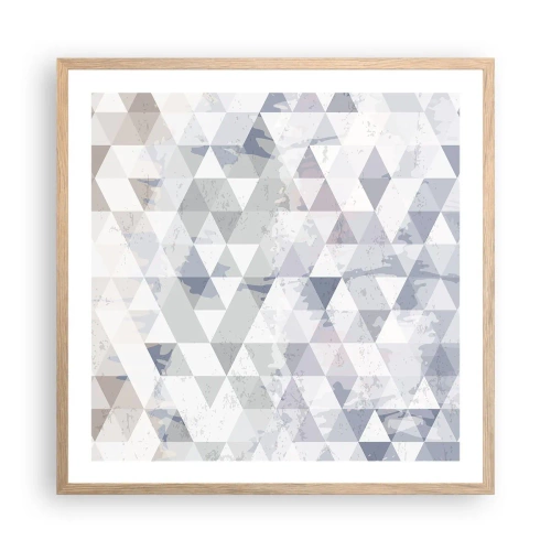 Affiche dans un chêne clair - Poster - En rythme de trois - 60x60 cm