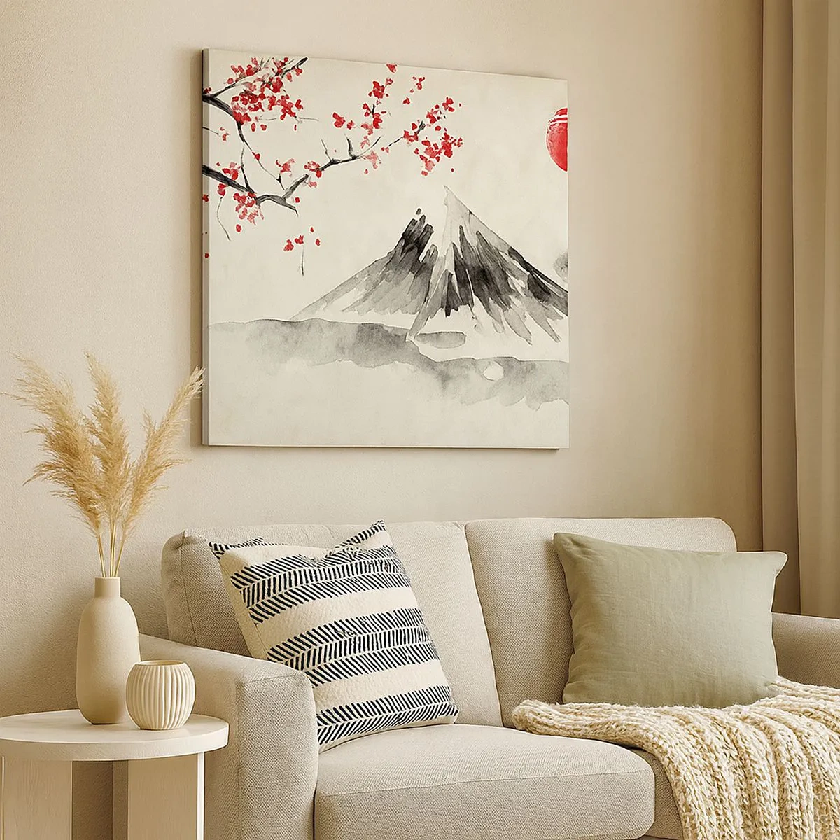 Impression sur toile - Image sur toile - Tomber amoureux du Japon - 30x30 cm