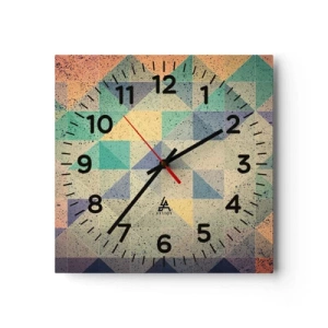 Horloge murale - Pendule murale - République des triangles - 40x40 cm