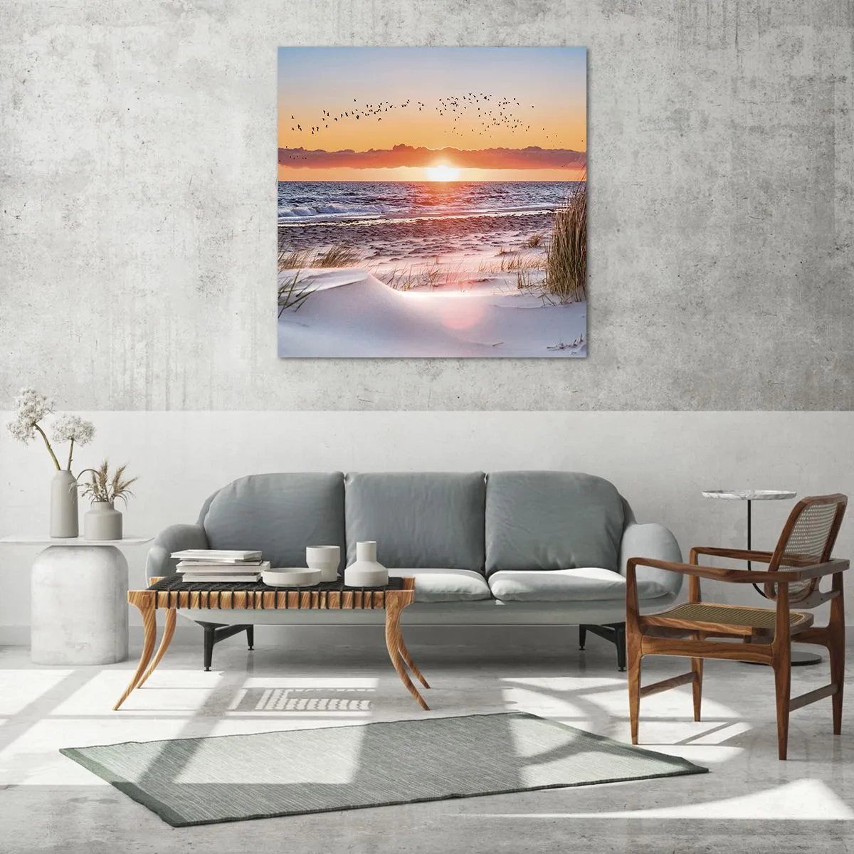 Impression sur verre - Image sur verre - Paysage horizontal - 40x40 cm