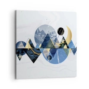 Impression sur toile - Image sur toile - Paysage géométrique - 60x60 cm