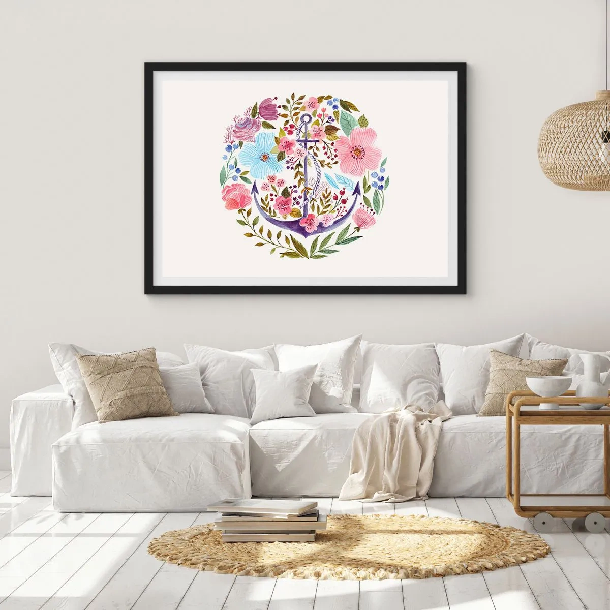 Affiche dans un cadre noir - Poster - Le beau rêve du marin - 50x40 cm