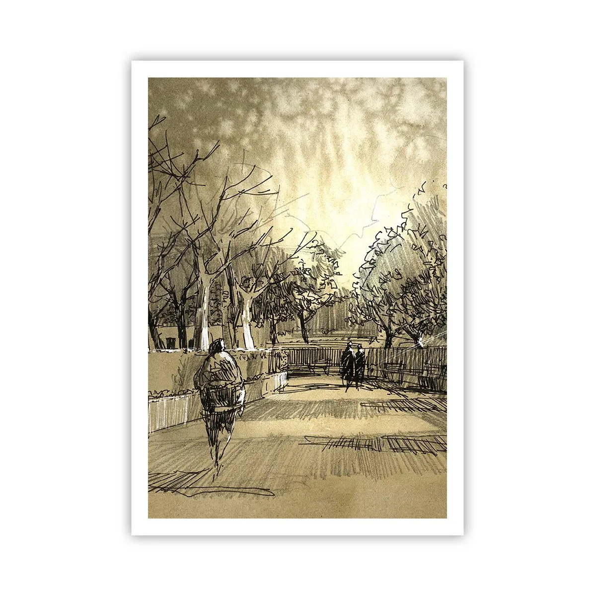 Affiche - Poster - Un moment arrêté avec une plume - 70x100 cm