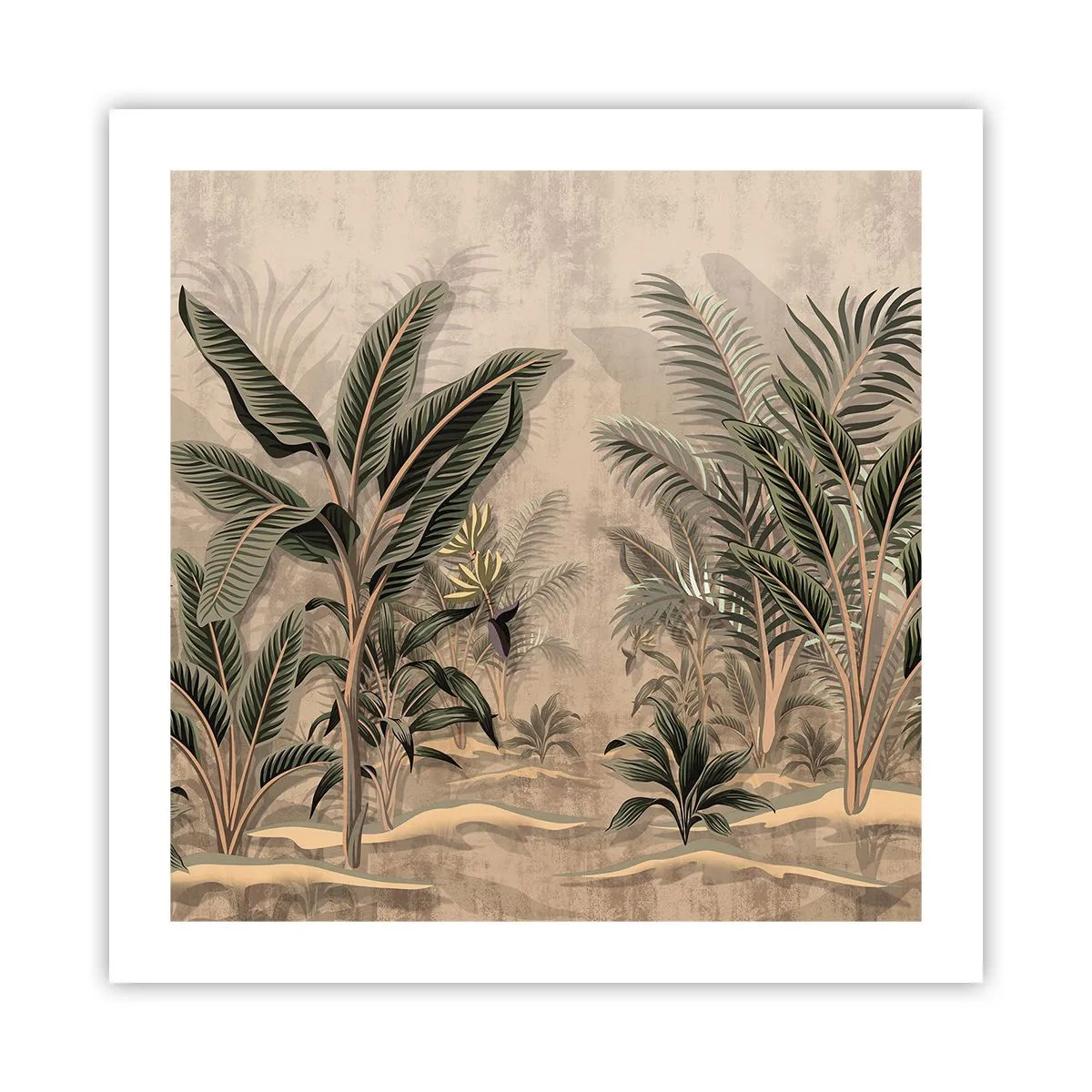 Affiche - Poster - Une gravure de style colonial - 50x50 cm