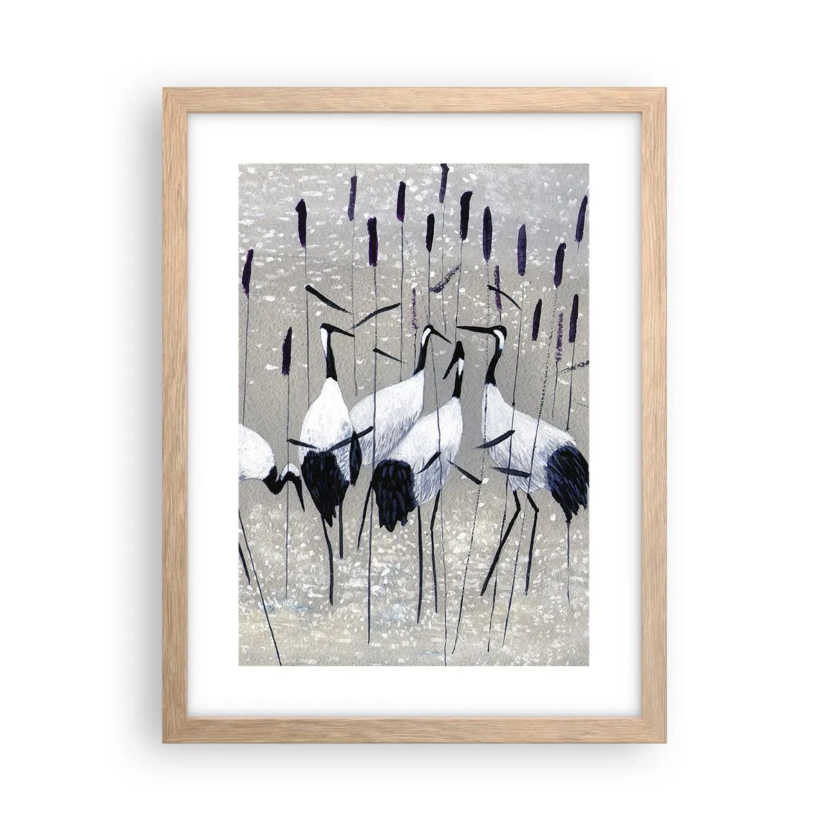 Affiche dans un chêne clair - Poster - Parmi les siens - 30x40 cm