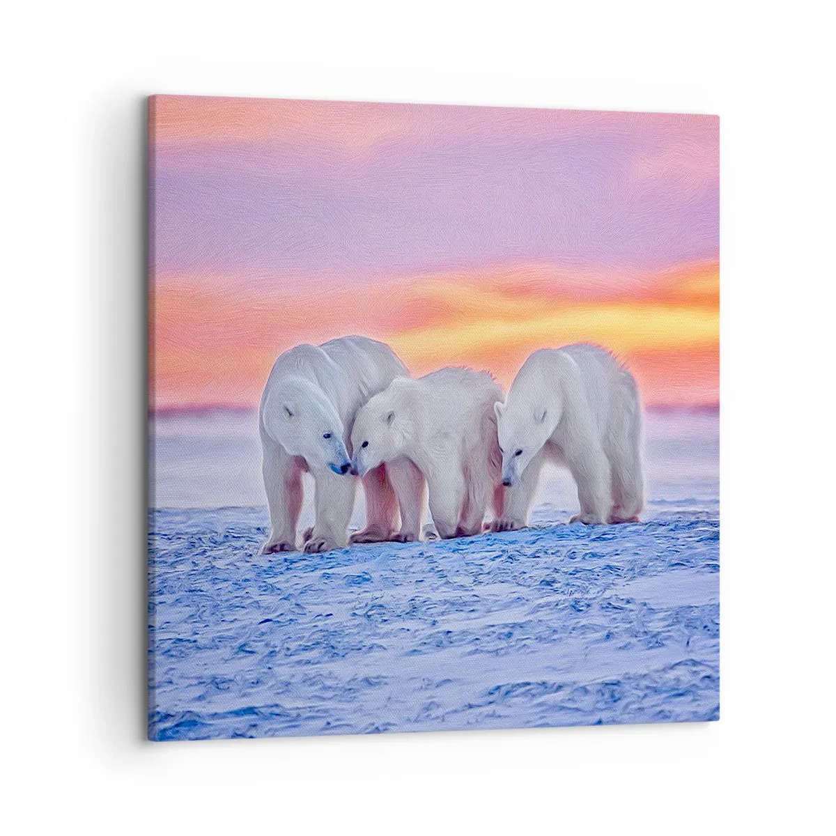 Impression sur toile - Image sur toile - La chaleur familiale suffit - 50x50 cm