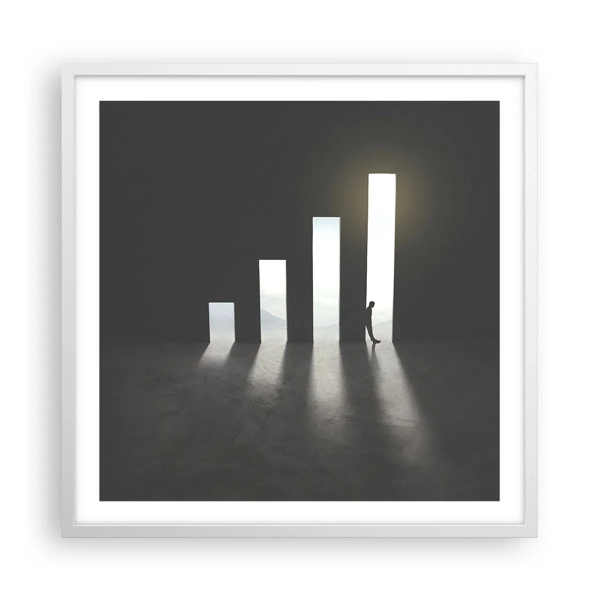 Affiche dans un cadre blanc - Poster - Succès – impression - 60x60 cm