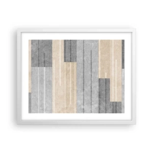 Affiche dans un cadre blanc - Poster - Composition : se tenir droit - 50x40 cm