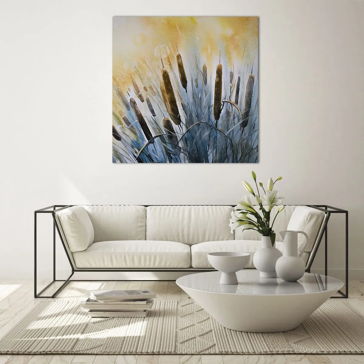 Impression sur verre - Image sur verre - Fraicheur de l'eau, chaleur du soleil - 50x50 cm