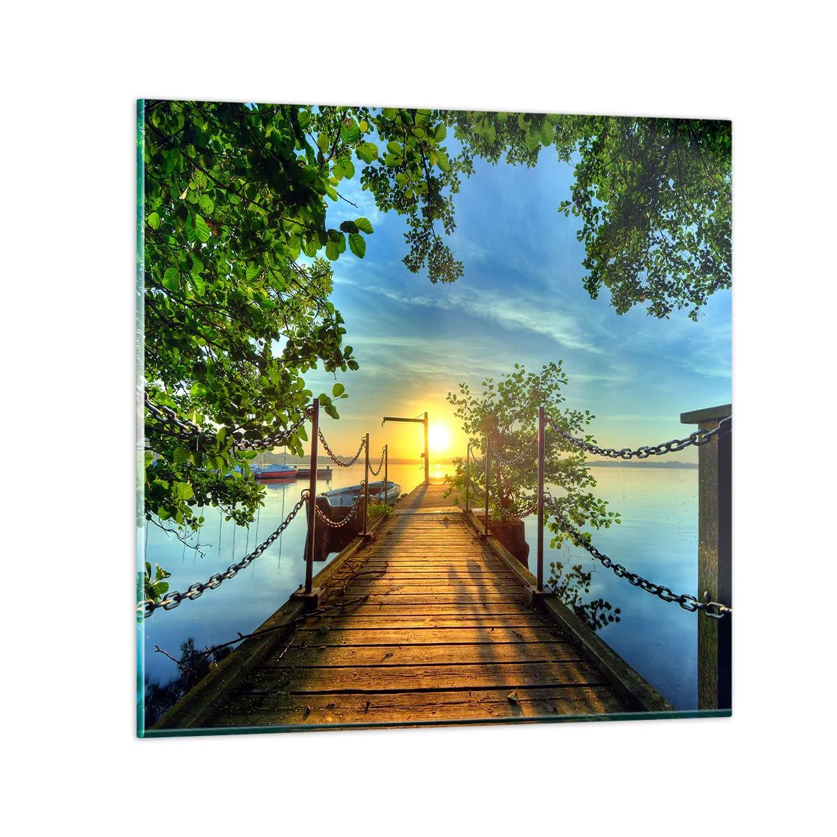 Impression sur verre - Image sur verre - L'ouest au-dessus de l'eau - 30x30 cm