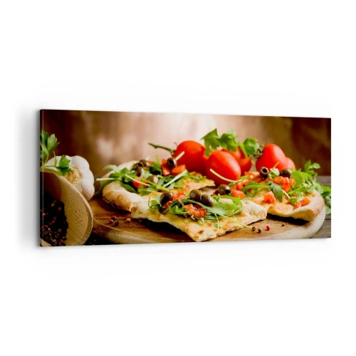 Impression sur toile - Image sur toile - Directement du four et du jardin - 100x40 cm