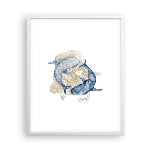 Affiche dans un cadre blanc - Poster - Amis ou amoureux? - 40x50 cm