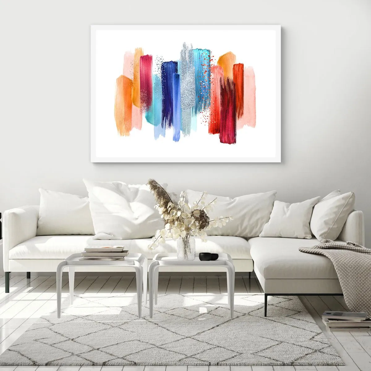 Affiche dans un cadre blanc - Poster - En haut et en bas - 100x70 cm