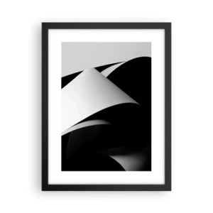 Affiche dans un cadre noir - Poster - Plans de lumière venus des profondeurs de l'ombre - 30x40 cm
