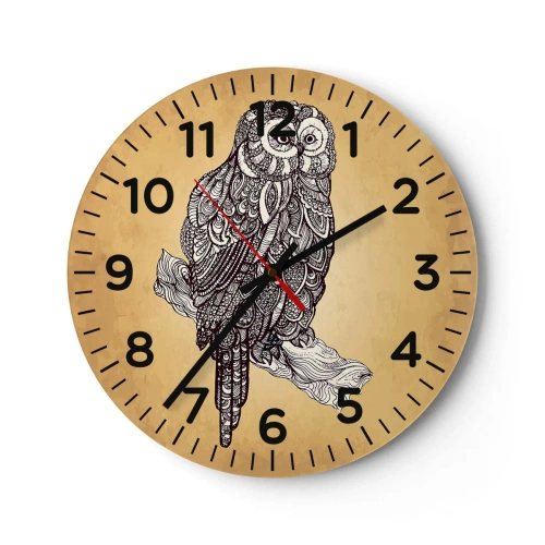 Horloge murale - Pendule murale - Ornements complexes de sagesse - 30x30 cm